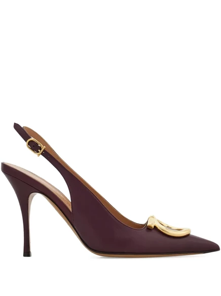 Женские туфли-лодочки Ferragamo Gancini 95 мм, красные