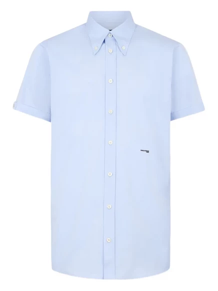 Мужская рубашка DSquared2 Short Easy Slim, синяя