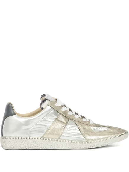 Мужские низкие кеды Maison Margiela Metallic, золотистые
