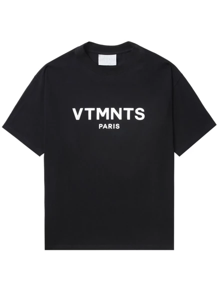 Хлопчатобумажная футболка с логотипом VTMNTS black