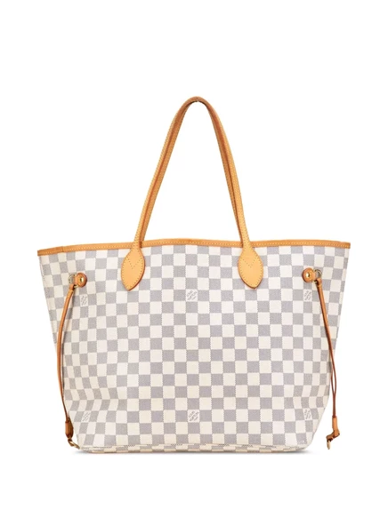 Сумка-тоут Damier Azur Neverfull MM 2014, бывшая в употреблении у Louis Vuitton brown