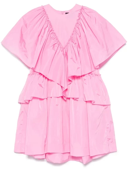 Мини-платье Simone Rocha с оборками и детализацией pink