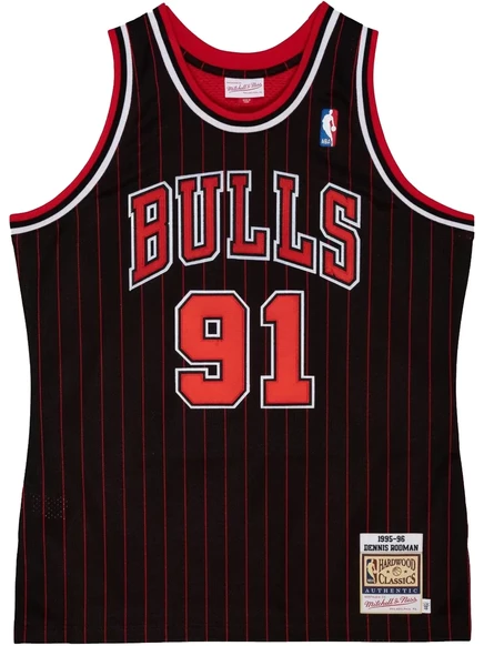 Мужская майка Mitchell & Ness Bulls Rodman, черная
