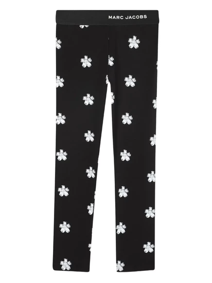 Леггинсы для девочек Marc Jacobs Kids, черные с цветами