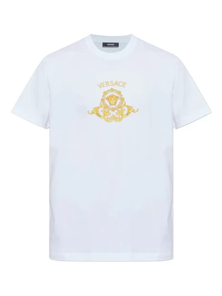 Мужская футболка Versace Medusa Head с принтом, белая