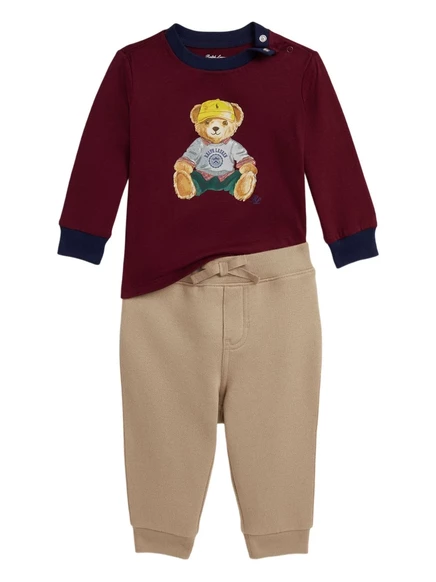 Детский спортивный костюм POLO RALPH LAUREN с рисунком медведя red
