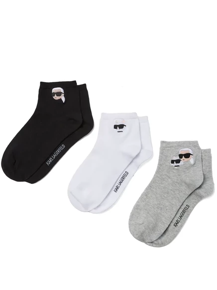 Женские носки Karl Lagerfeld Ikon, 3 пары, черные