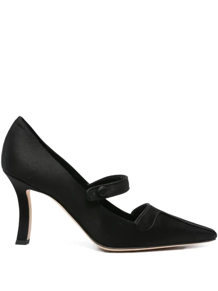 Туфли-лодочки Ganeus с острым носком Manolo Blahnik 90 мм black