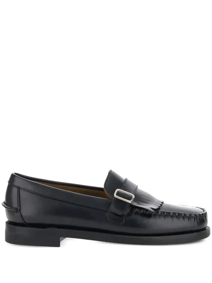 Мужские лоферы Sebago с бахромой и пряжкой, черные