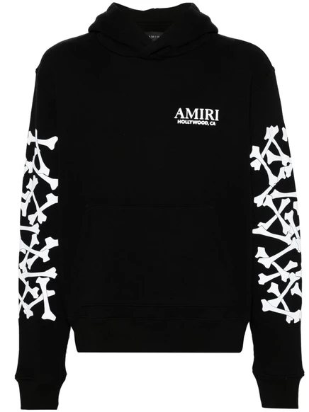 Мужская худи Amiri Bones Stacked из лиоцелла, черная
