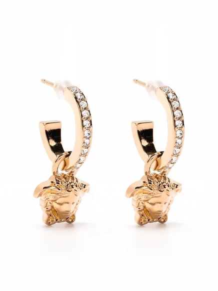 Женские серьги Versace La Medusa с кристаллами, золотистые