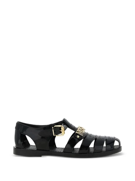 Мужские сандалии Moschino с логотипом, черные
