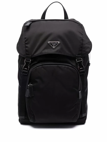 Рюкзак с треугольной табличкой Prada black