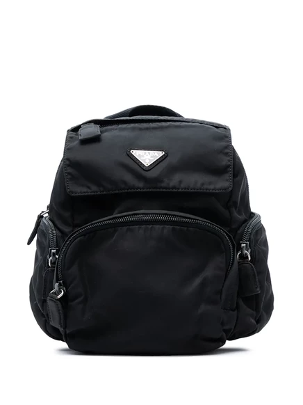 Унисекс мини‑рюкзак Prada Pre-Owned Tessuto нейлоновый, черный