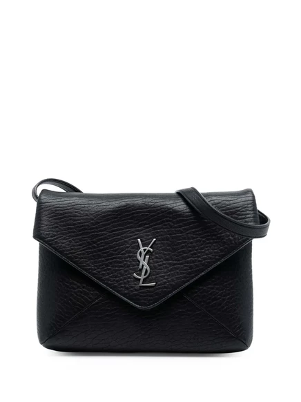 Подержанная сумка-мессенджер Saint Laurent 2024 из овечьей кожи с монограммой Cassandre, конверт-мессенджер, сумка через плечо