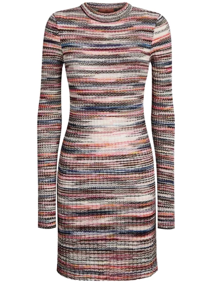 Женское мини-платье Missoni меланж, в нейтральных тонах