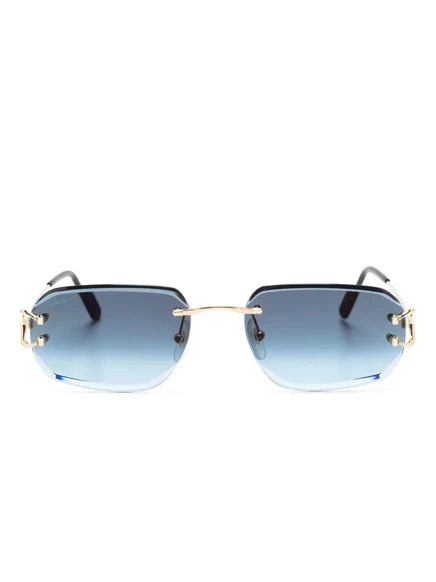 Мужские солнцезащитные очки Cartier Eyewear 0468S, золотистые