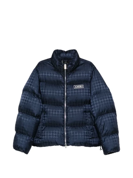 Мужская пуховая куртка Amiri MA Quad жаккард, синяя