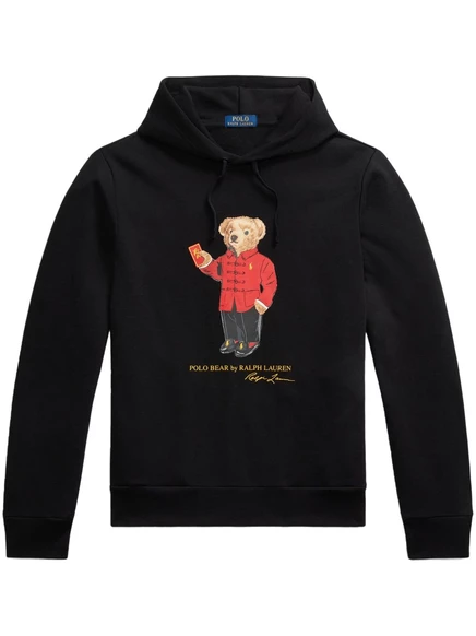 Мужское худи Polo Ralph Lauren с мишкой, черное