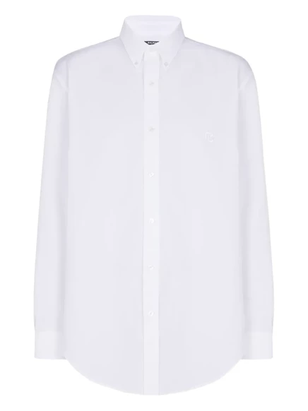 Мужская рубашка Balmain из хлопка, белая