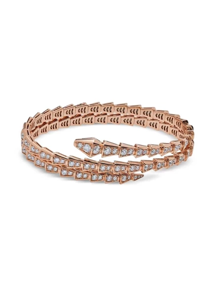 Женский браслет Bvlgari Viper 18K розовое золото, бриллианты
