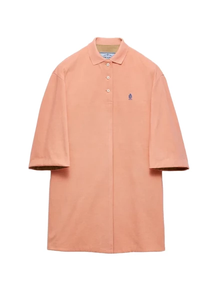 Женское пальто Prada Old piqué, оранжевое