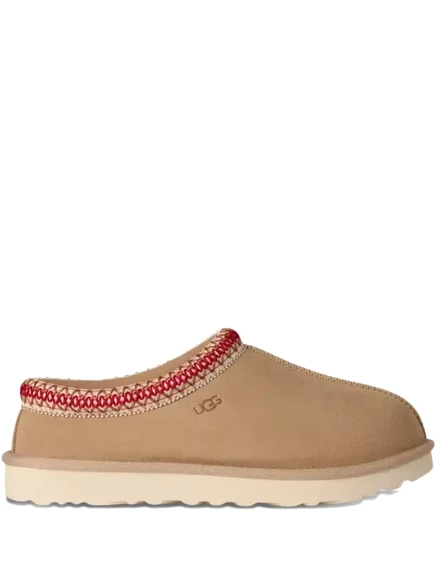 Женские тапочки Ugg Tasman II с овчиной и плетеной отделкой, бежевые