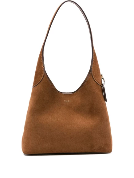 Женская замшевая сумка Coach Brooklyn, коричневая