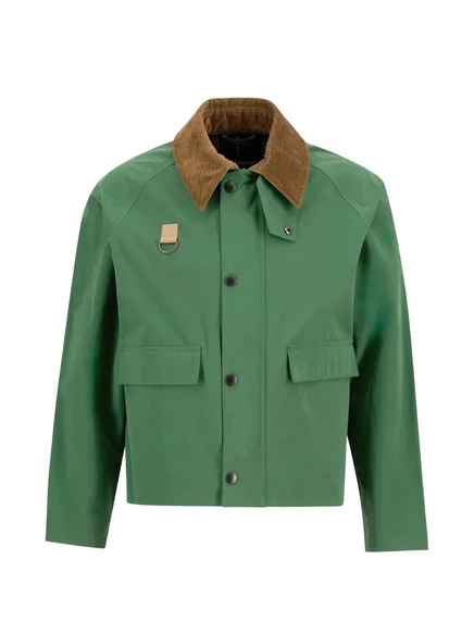 Мужская куртка Barbour Spey с вельветовым воротником, зеленая