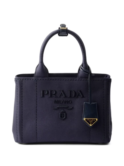 Маленькая сумка-тоут в стиле жардиньерки от Prada blue