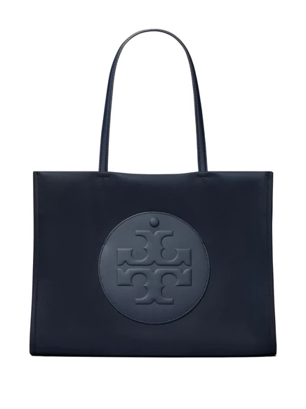Женская сумка-тоут Tory Burch Ella с тисненым логотипом, темно-синяя