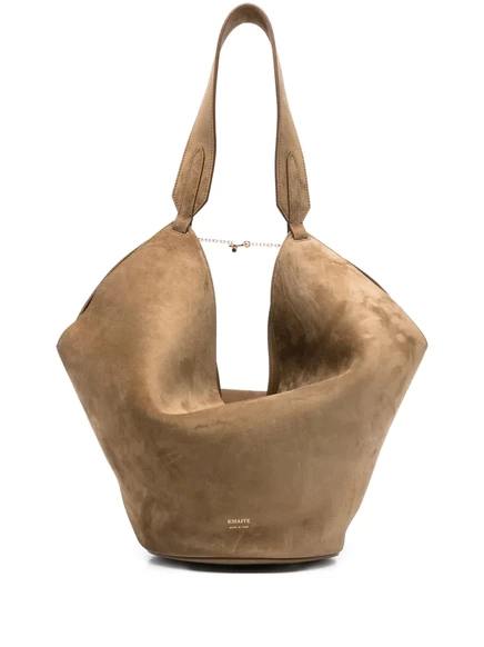 Женская сумка Khaite из замши, коричневая