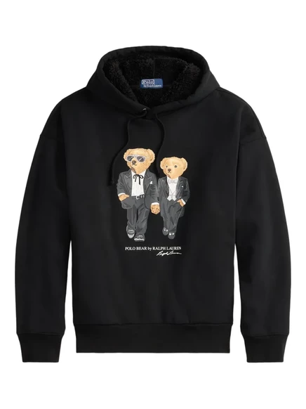 Мужское худи Polo Ralph Lauren Polo Bear из флиса, черное