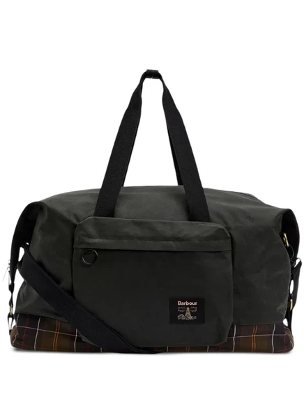 Сумка Barbour с клетчатыми вставками grey