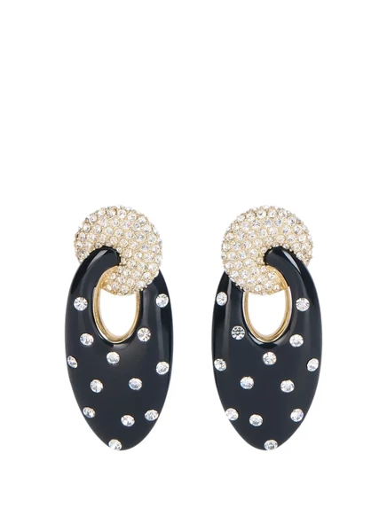 Серьги Balmain из латуни с кристаллами, золотистые