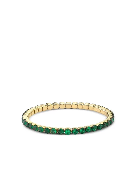 Женское кольцо Shay Single Thread 18K, с зеленым гранатом