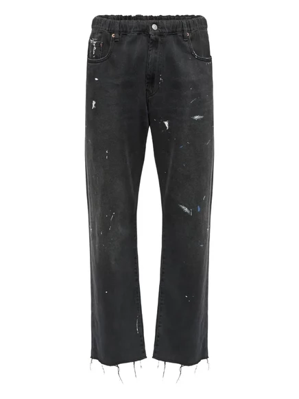 Мужские джинсы MM6 Maison Margiela с потертостями, серые