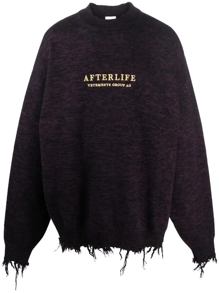 Толстовка с потертым логотипом VETEMENTS purple