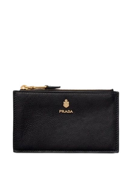Картхолдер Prada из кожи, черный