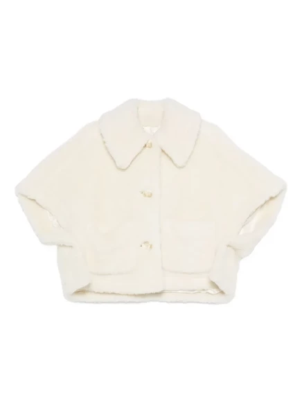 Женская укороченная куртка Max Mara с карманами, белая