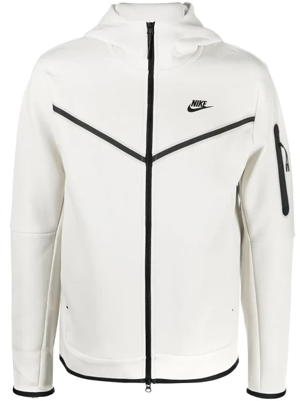Мужское худи Nike на молнии, бело-черное