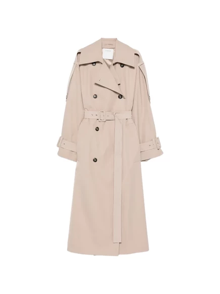 Женский тренч Sportmax Spxgocce двубортный с поясом, бежевый