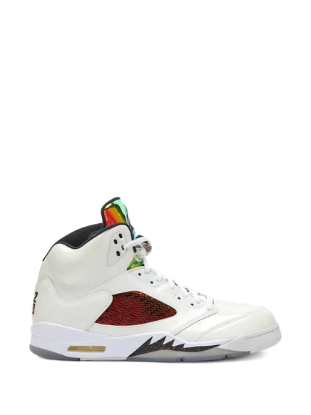 Мужские высокие кроссовки Jordan 5 Retro, белые