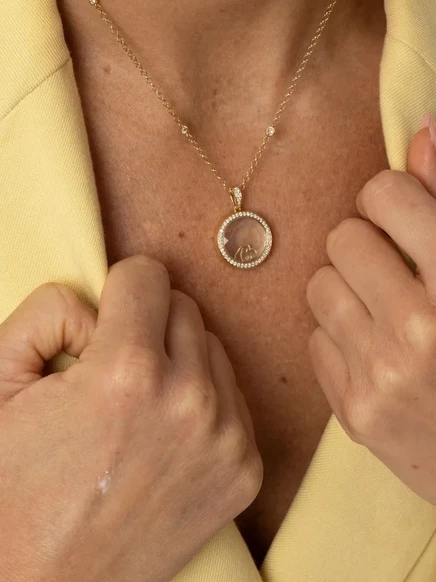 Женская подвеска Loquet Linked Hearts 18K, жёлтое золото