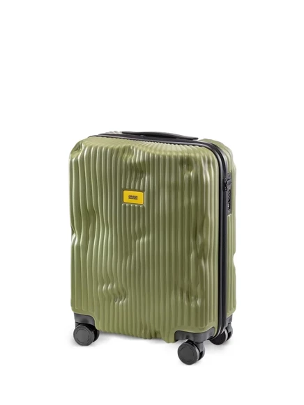 Чемодан Crash Baggage Stripe на колесах, оливковый