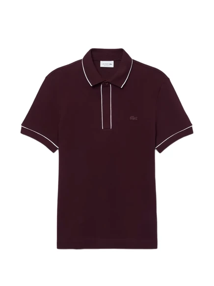 Мужское поло Lacoste Paris с кантом, красное