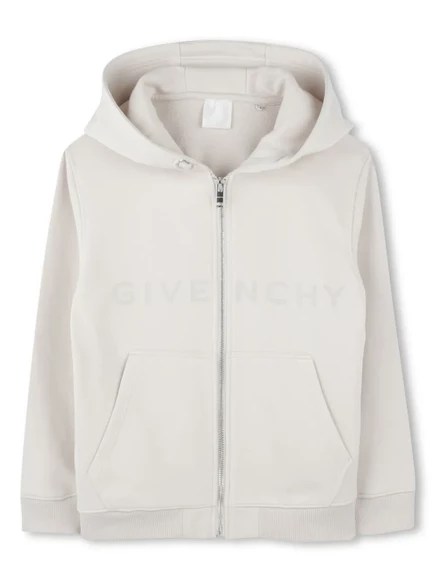Детская толстовка с капюшоном на молнии от Givenchy neutrals