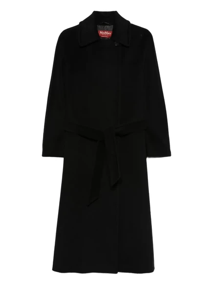Женское пальто Max Mara с поясом, черное