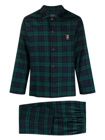 Мужской пижамный комплект Polo Ralph Lauren в клетку, синий