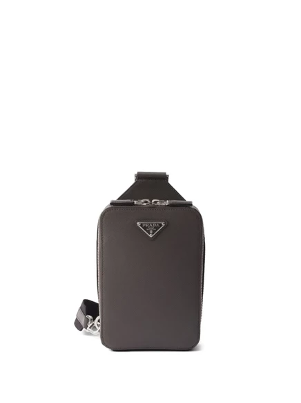 Мужская поясная сумка Prada Brique, серая